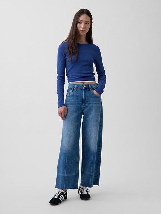 Gap High Rise Stride Wide-Leg Ankle Jeans — photo 9