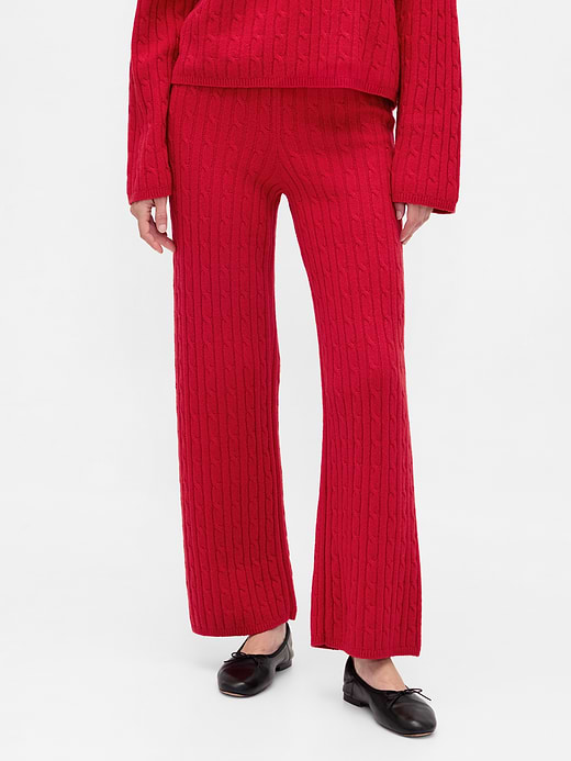 Gap CashSoft Cable-Knit Sweater Pants — photo 3