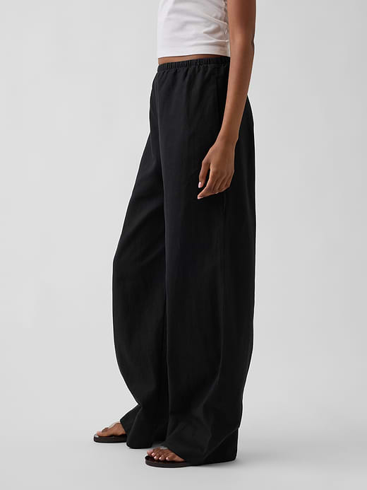 Gap Linen-Blend Easy Wide-Leg Pants — photo 4