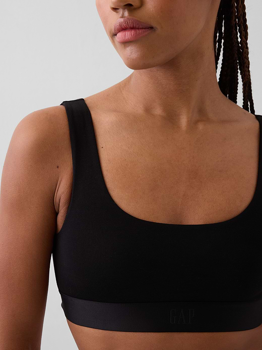 Gap Organic Stretch Cotton Gap Logo Bralette — photo 5