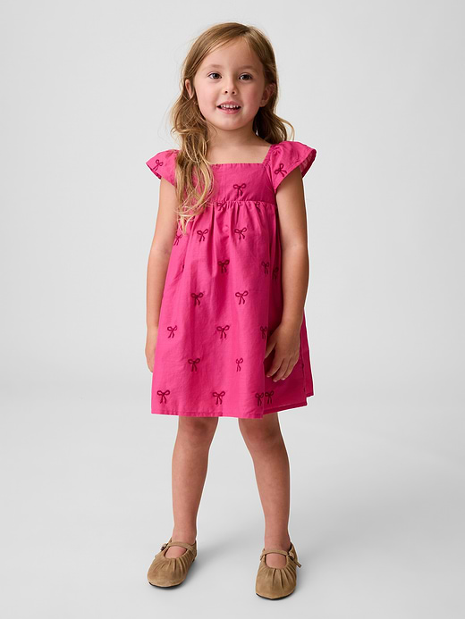 Gap Baby & Toddler Embroidered Flutter-Sleeve Dress — photo 1