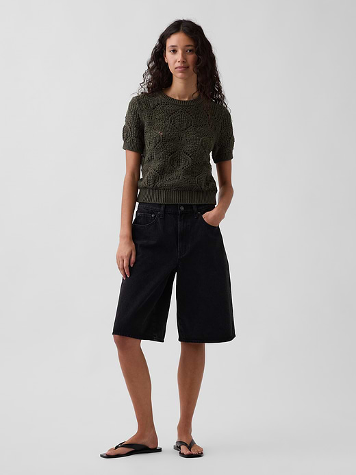 Gap 100% Cotton Crochet Sweater — photo 3