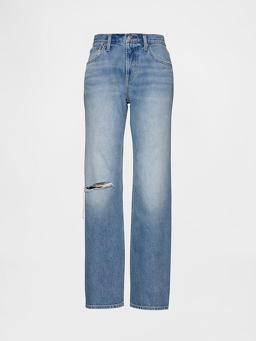Gap Mid Rise Rigid Relaxed Straight Jeans — photo 6