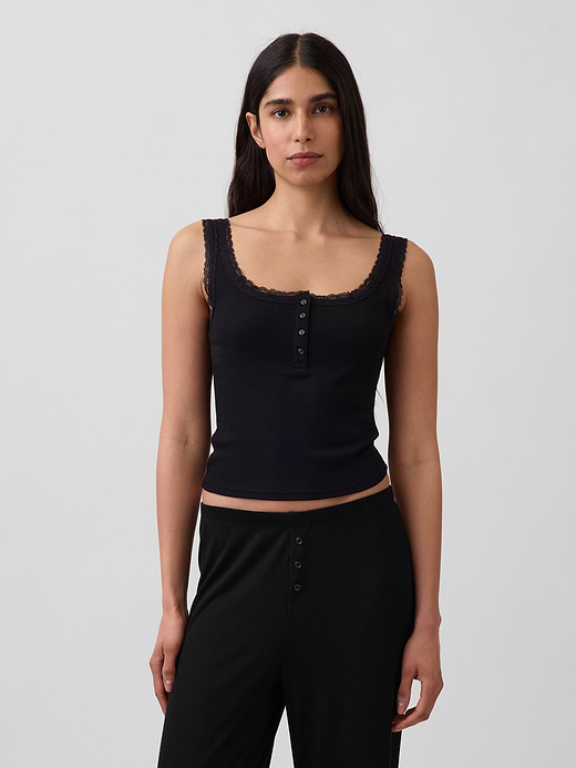 Gap Mini Rib Lace PJ Tank Top — photo 1