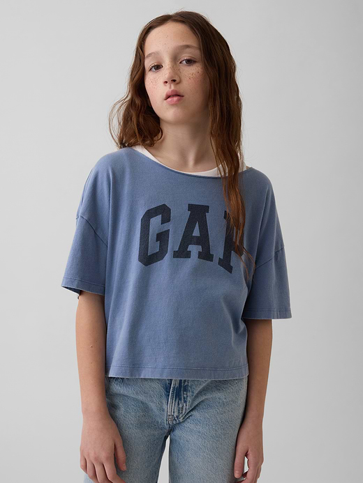 Gap Kids Oversized Wide-Neck T-Shirt — photo 1