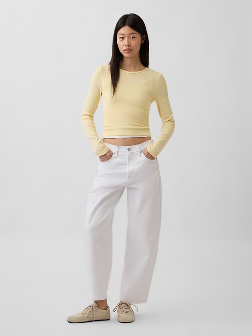 Gap High Rise Crop Barrel Jeans — photo 1
