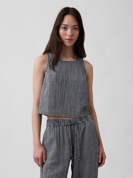 Gap Cotton Gauze Racer Shell Tank Top — photo 1