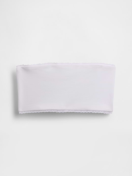 Gap Organic Stretch Cotton Lace-Trim Bandeau Bralette — photo 5