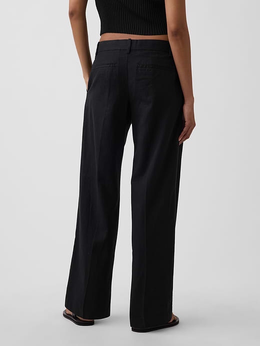 Gap 365 Low Rise Linen-Blend Trousers — photo 5