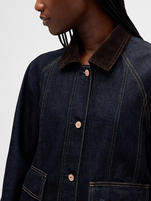 Gap UltraSoft Denim Swing Chore Jacket — photo 5