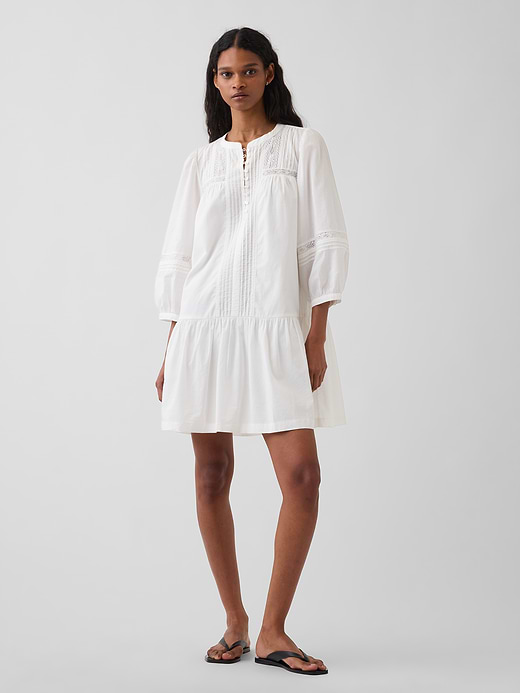 Gap Lace-Trim Drop-Waist Mini Dress — photo 1
