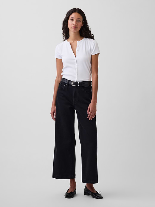 Gap High Rise Stride Wide-Leg Ankle Jeans — photo 1