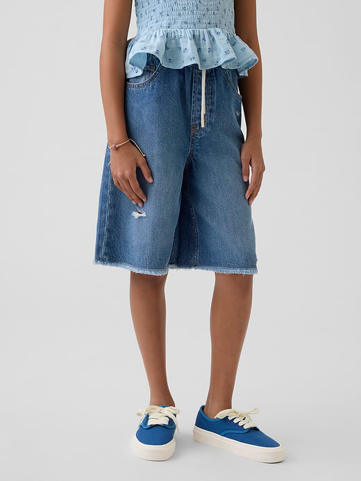 Gap Kids Low Rise Easy Longline Denim Shorts — photo 4