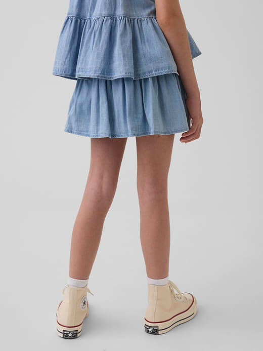 Gap Kids Denim Tiered Skort — photo 4