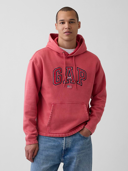 Gap VintageSoft Oversized Americana Logo Hoodie — photo 1