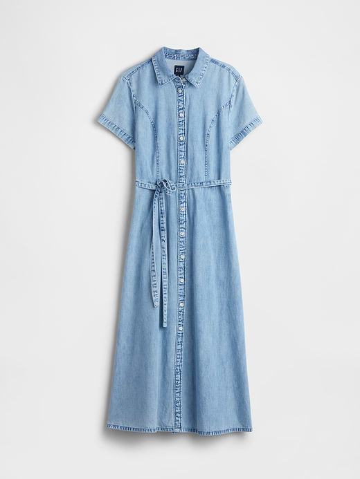 Gap Denim Tie-Waist Midi Shirtdress — photo 6