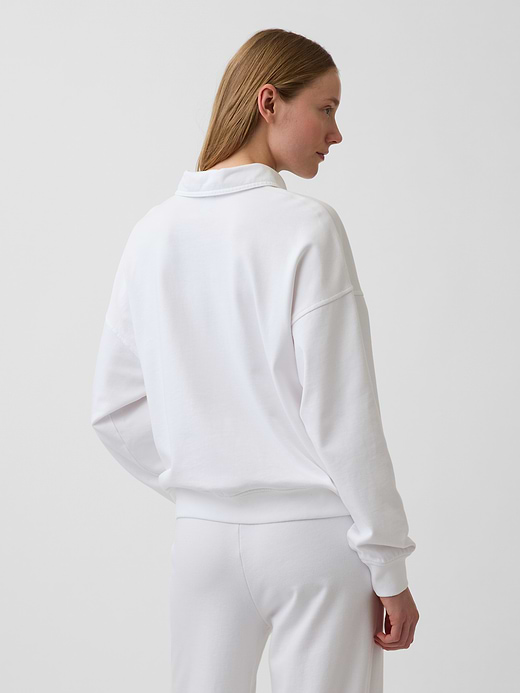 Gap VintageSoft Terry Oversized Polo Sweatshirt — photo 4