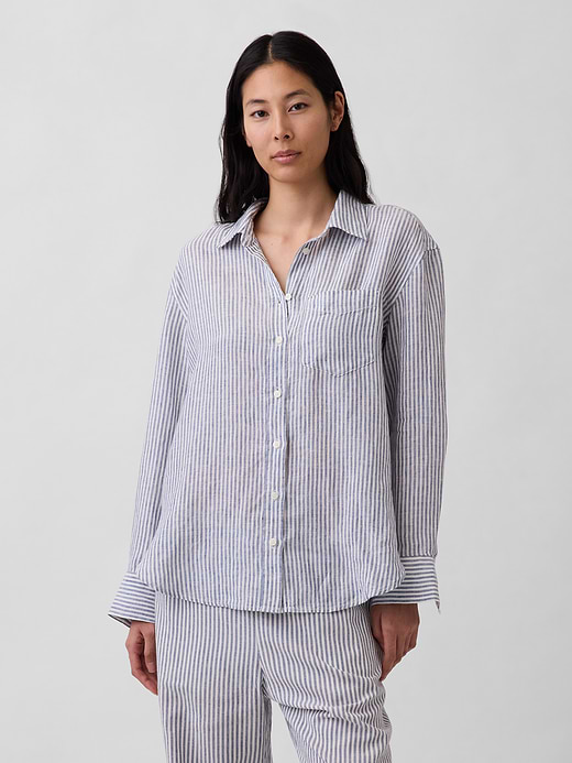 Gap 100% Linen Oversized Shirt — photo 1