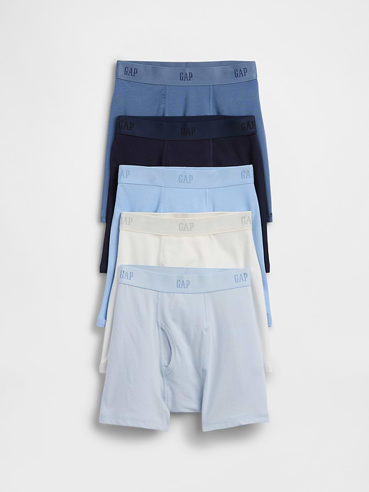 Gap Kids Organic Stretch Cotton Solid Boxer Briefs (5-Pack) — photo 1