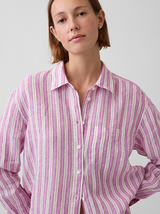 Gap 100% Linen Oversized Shirt — photo 5