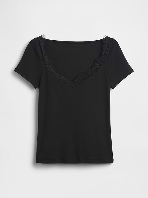 Gap Modern Lace-Trim Crop Top — photo 6