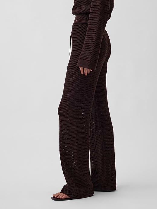 Gap 100% Cotton Crochet Sweater Pants — photo 4