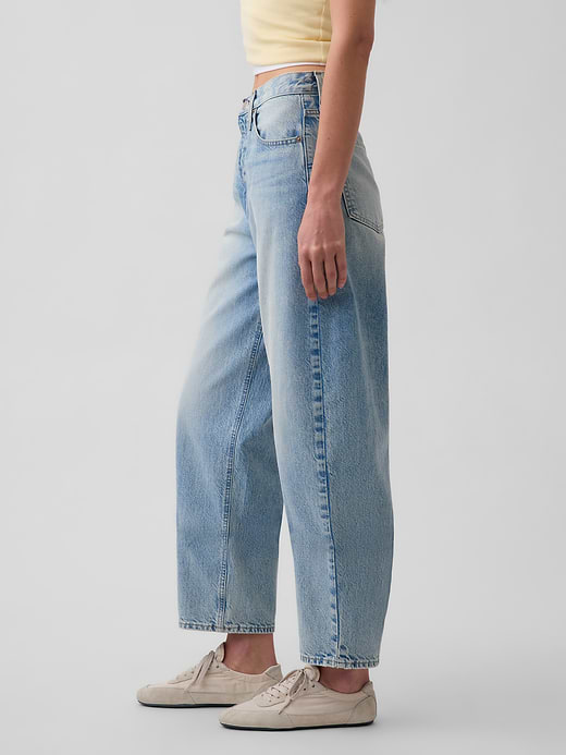 Gap High Rise Crop Barrel Jeans — photo 4