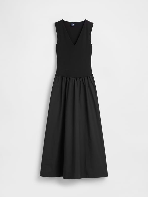 Gap Mixed Media Drop-Waist Maxi Dress — photo 6