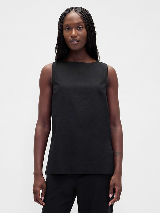 Gap Linen-Blend Shell Tank Top — photo 1