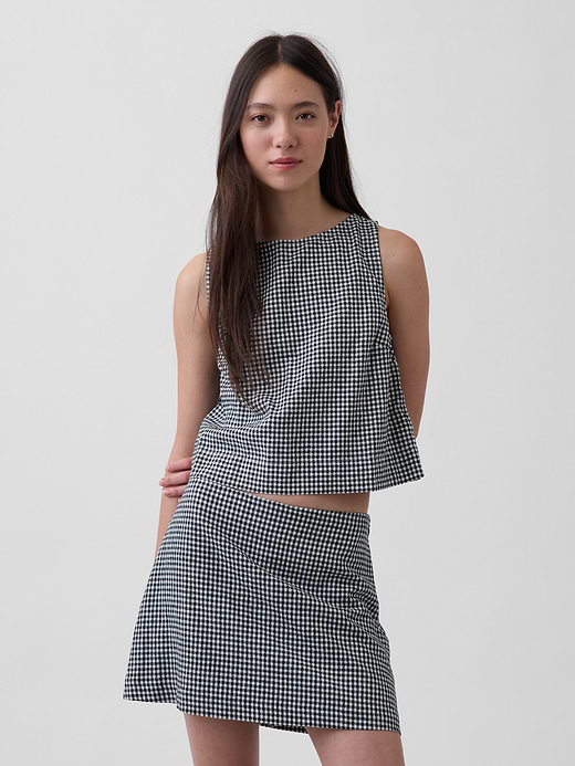 Gap Linen-Blend Crop Shell Tank Top — photo 1