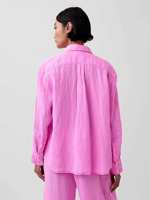Gap 100% Linen Oversized Shirt — photo 4