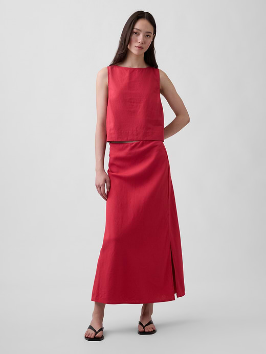 Gap Linen-Blend Maxi Slip Skirt — photo 1