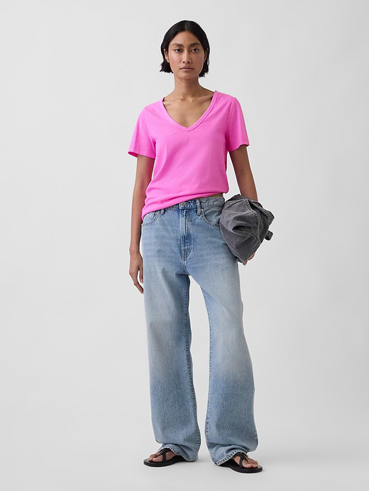 Gap Organic Cotton VintageSoft V-Neck T-Shirt — photo 3