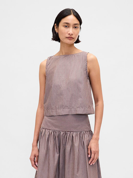 Gap Poplin Boatneck Shell Tank Top — photo 1