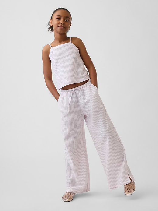 Gap Kids Linen-Cotton Easy Wide-Leg Pants — photo 1