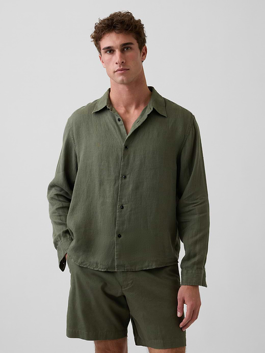 Gap 100% Linen Classic Shirt — photo 1