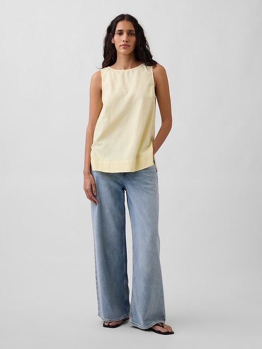 Gap Linen-Blend Shell Tank Top — photo 3
