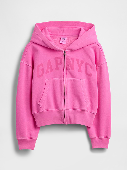 Gap Kids VintageSoft Oversized Logo Zip Hoodie — photo 3