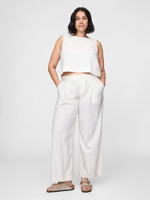 Gap 365 Low Rise Linen-Blend Trousers — photo 6