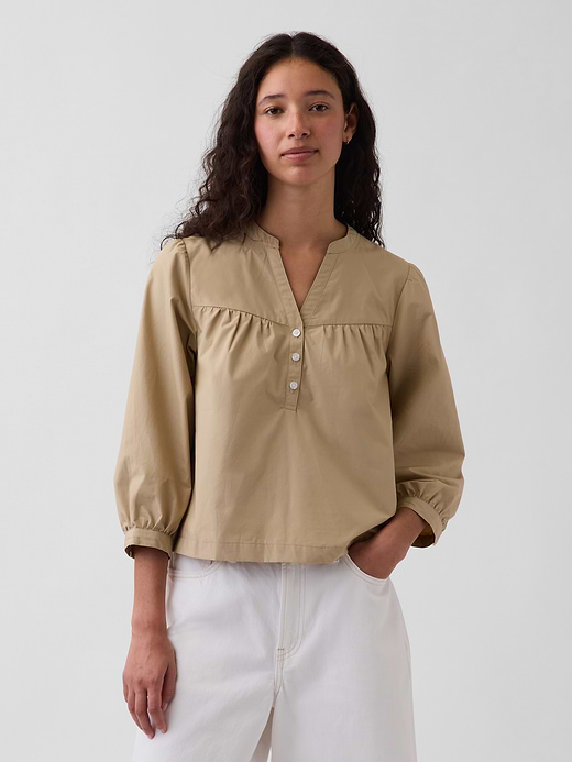 Gap Poplin Popover Top — photo 1
