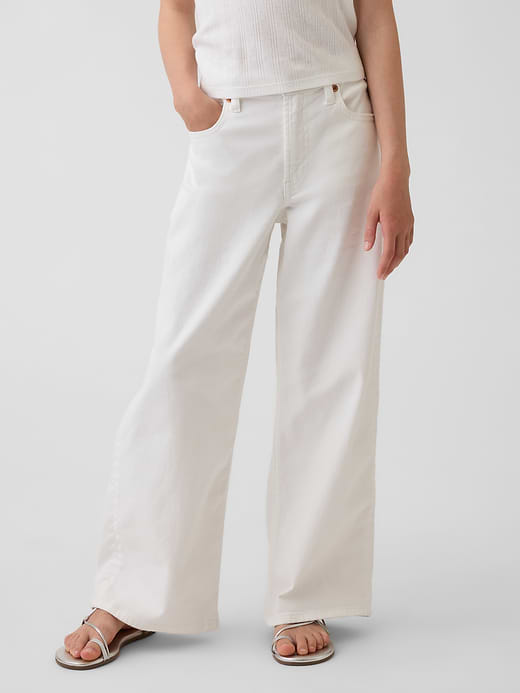 Gap Kids Low Rise Stride Wide-Leg Jeans — photo 4