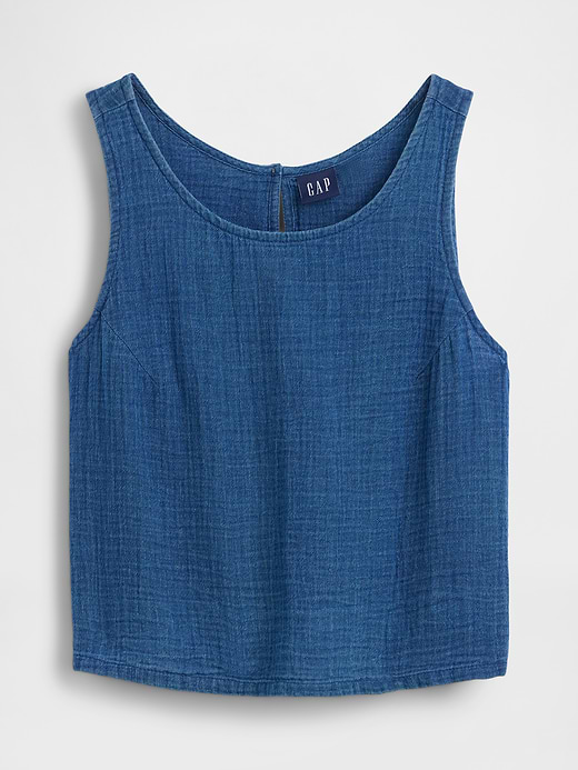 Gap Cotton Gauze Racer Shell Tank Top — photo 6