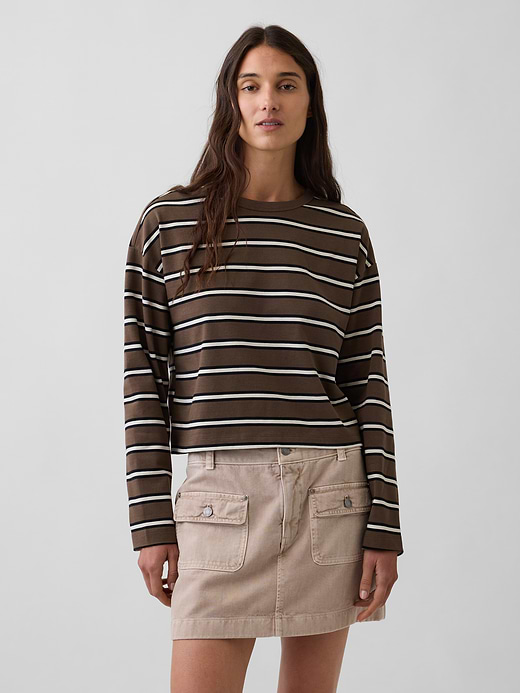 Gap Knit Oversized Crop T-Shirt — photo 1