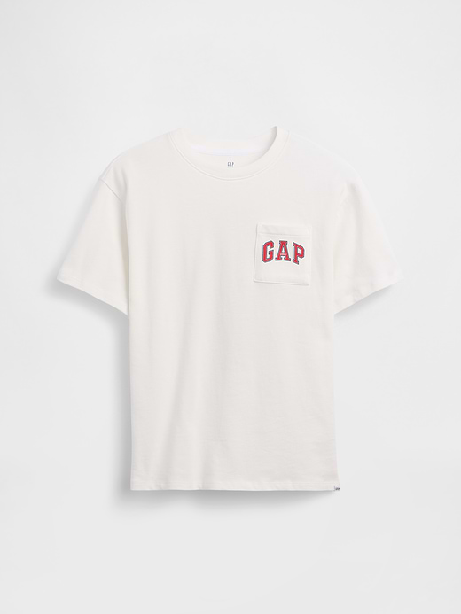 Gap Kids Heavyweight Relaxed Gap Logo T-Shirt — photo 3