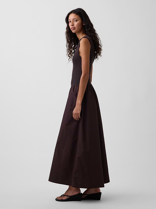 Gap Mixed Media Drop-Waist Maxi Dress — photo 4