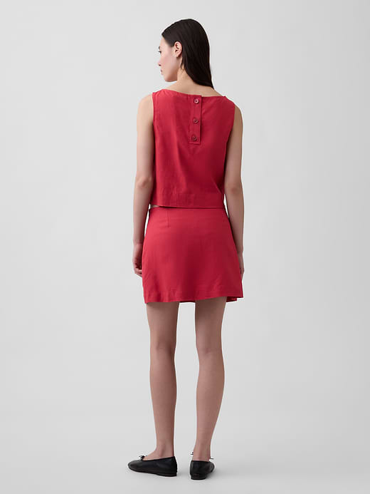 Gap Linen-Blend Mini Skort — photo 3