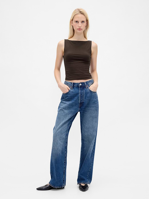 Gap CloseKnit Jersey Boatneck Crop Tank Top — photo 3