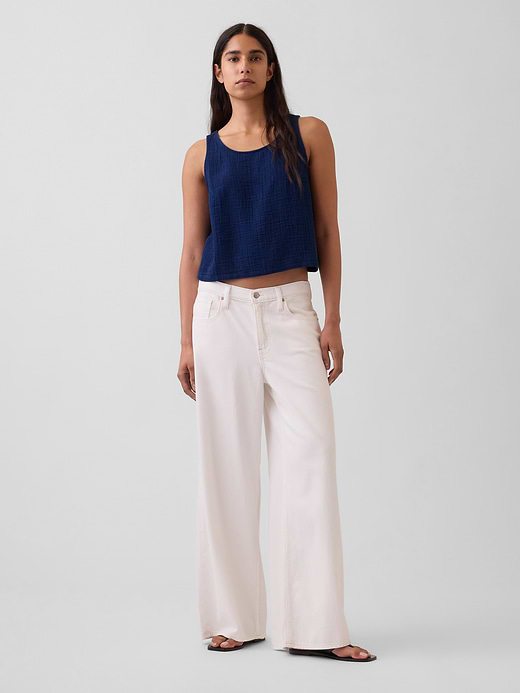 Gap Cotton Gauze Racer Shell Tank Top — photo 3