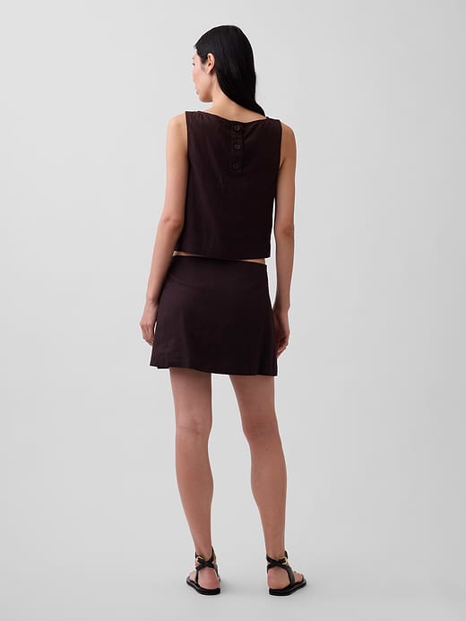 Gap Linen-Blend Mini Skort — photo 3