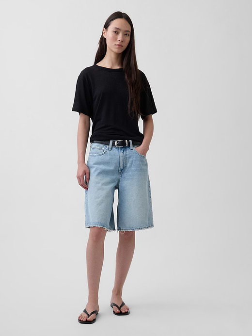 Gap Linen-Blend Relaxed T-Shirt — photo 3
